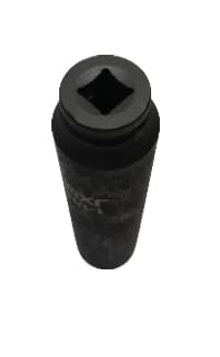 JXHONG socket on an impact wrench reaching a recessed truck cage bolt