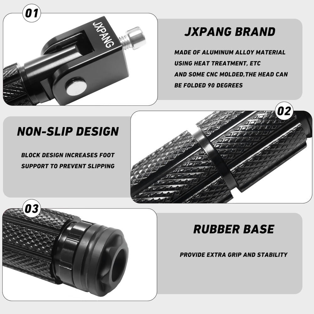 JXPANG close-up knurled surface providing anti-slip grip and rider confidence