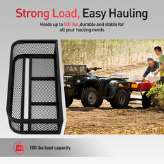 JY PERFORMANCE basket mounted on an ATV providing extra cargo capacity and stability