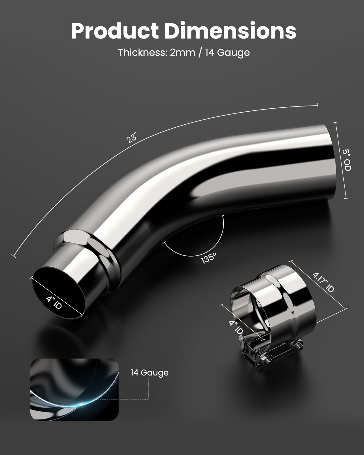 JY PERFORMANCE chrome finish detail highlighting corrosion resistance and shine