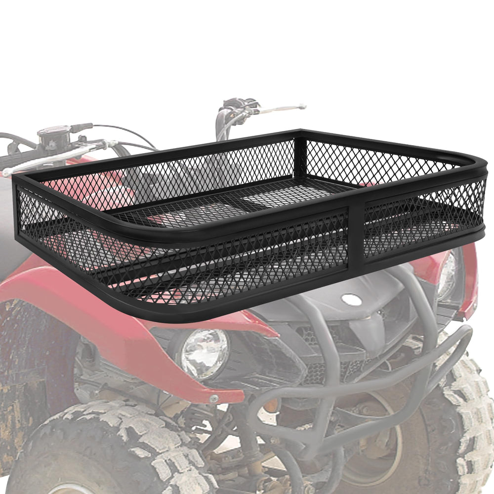 JY PERFORMANCE front cargo basket overview showing full rack and open storage benefit