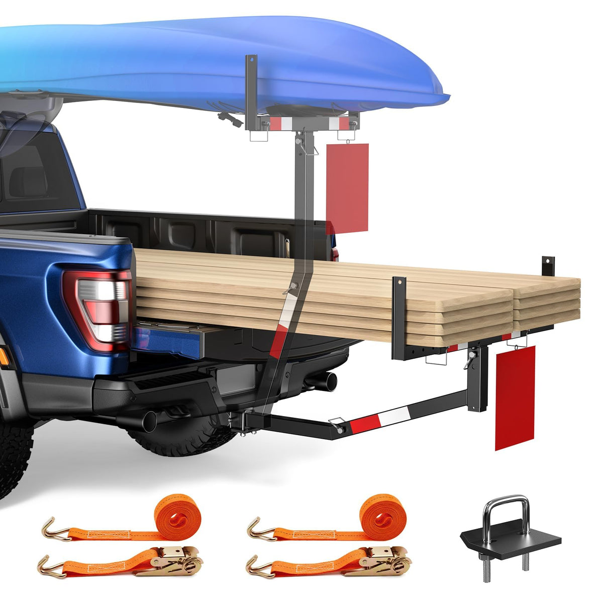 JY PERFORMANCE front view installed on truck showing extended hauling benefit