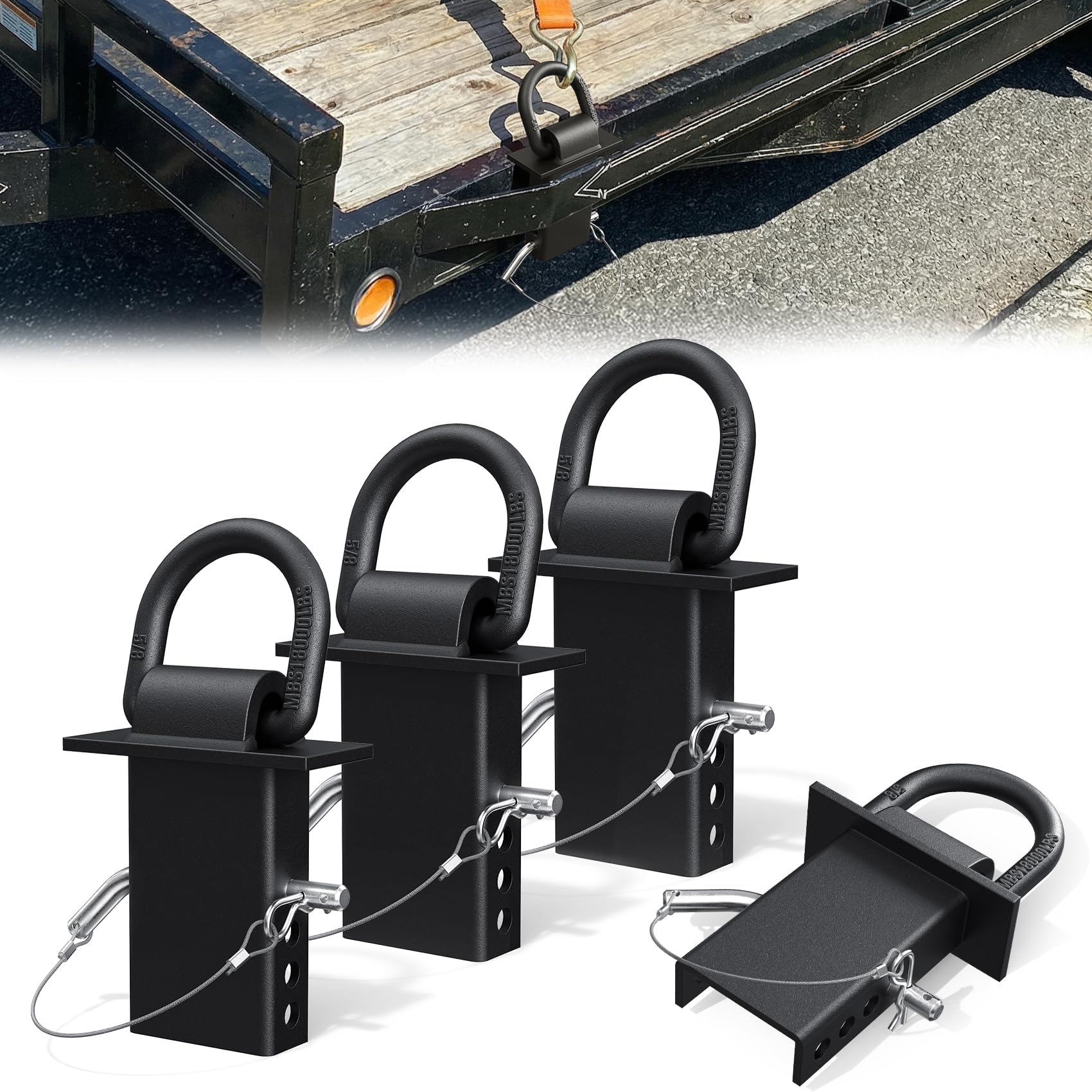 JY PERFORMANCE front view of D-ring showing robust anchor for secure hauling