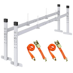 JY PERFORMANCE front profile of ladder rack showing sturdy crossbars and finish benefit