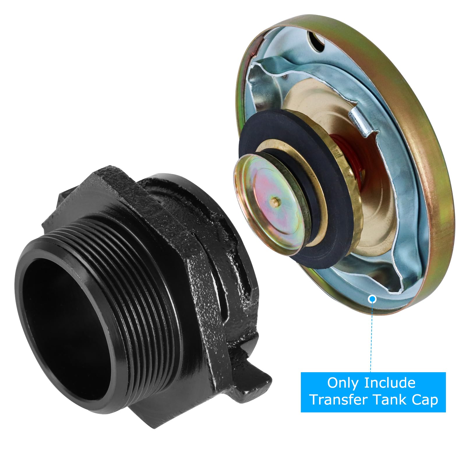 JYINCPED cap in use during fuel transfer demonstrating safe venting