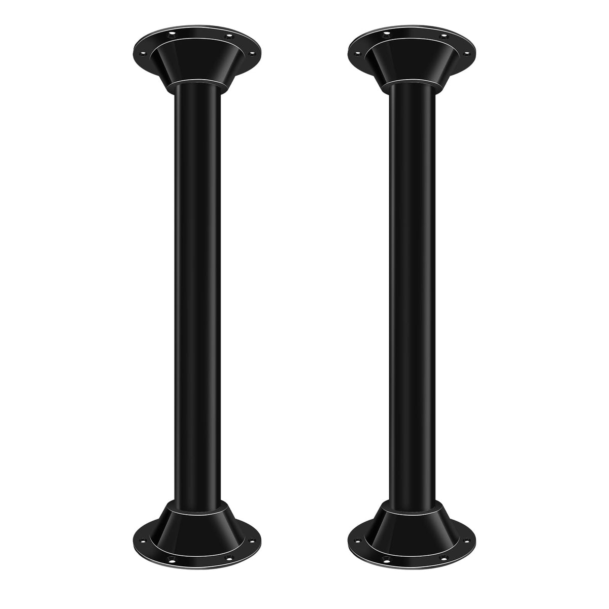 JYINCPED front view of assembled table leg set showing stability