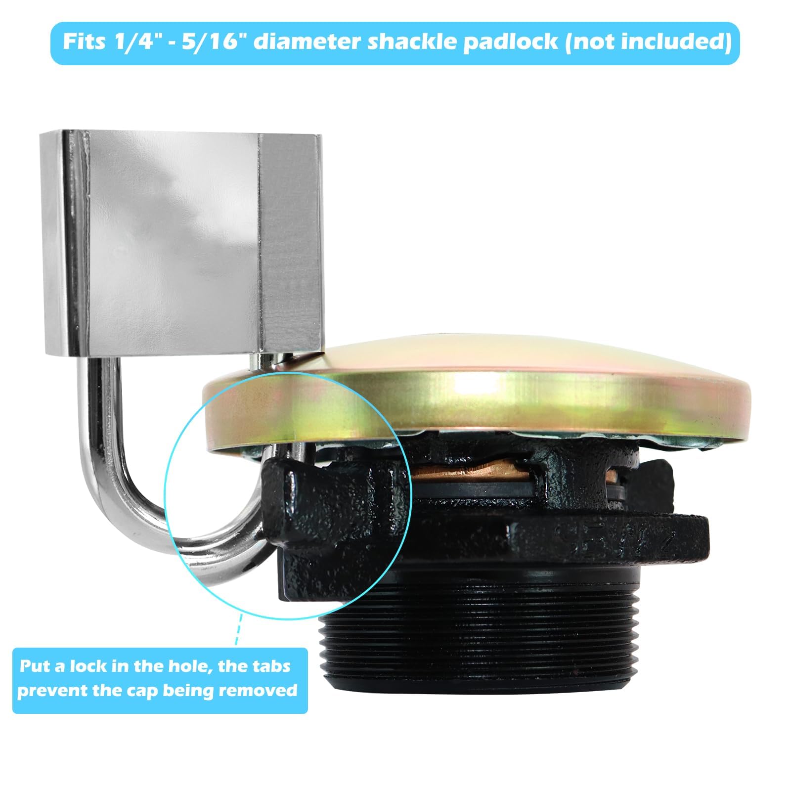 JYINCPED side profile showing spring-loaded cap for controlled venting