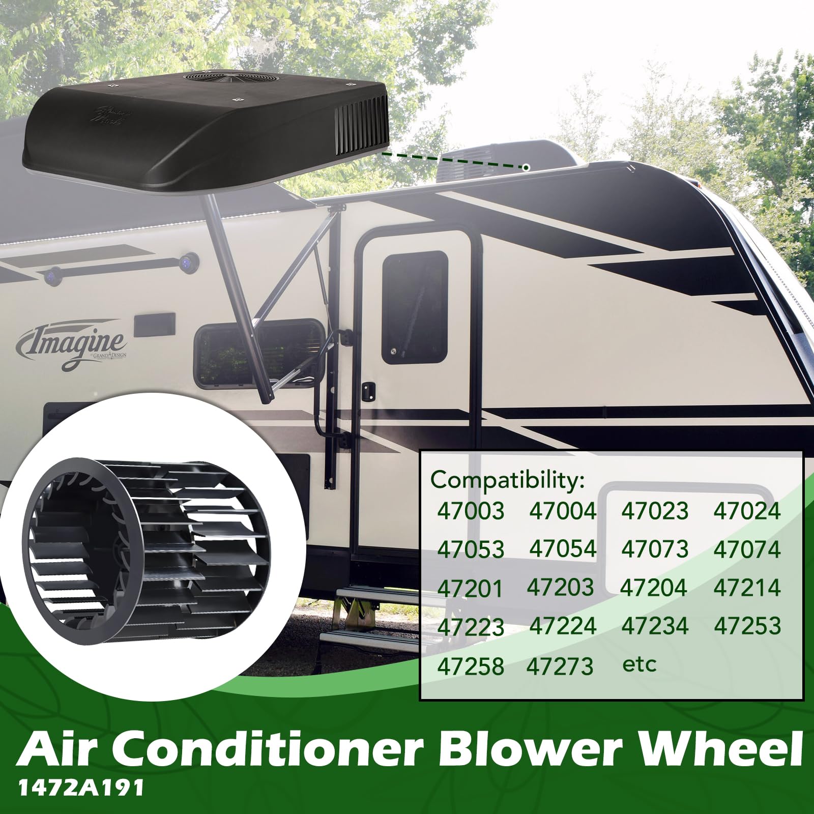JYINCPED close-up of blower blades highlighting durable material and smooth airflow