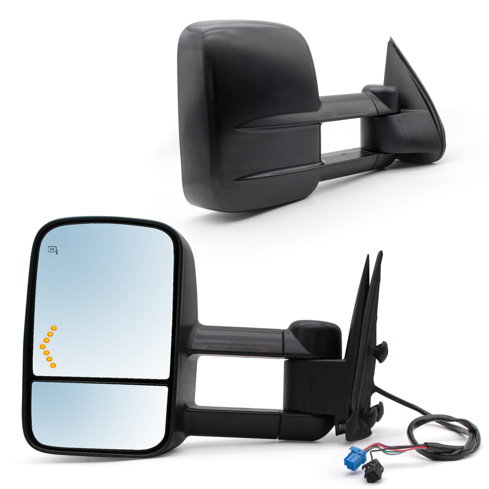 JZSUPER front view pair showing full replacement mirrors and improved visibility