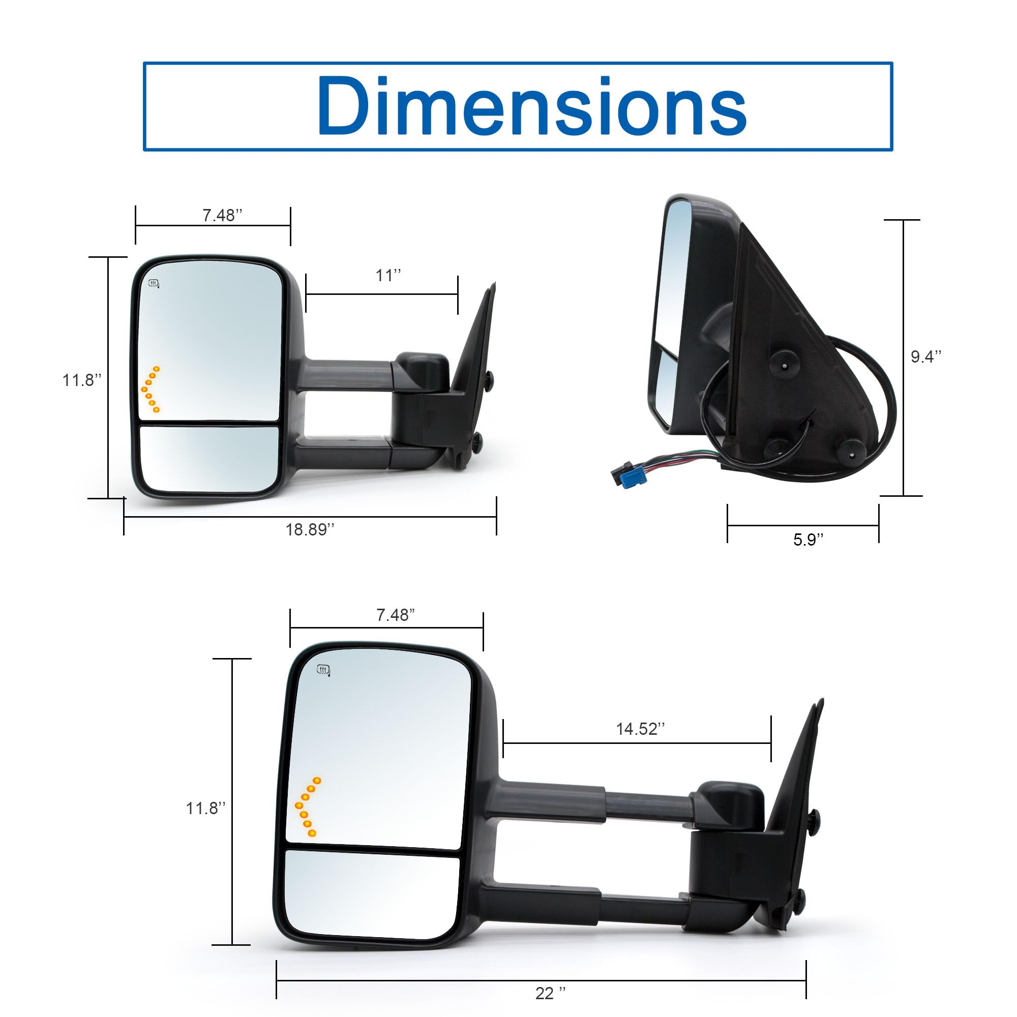 JZSUPER heated element detail reducing ice and fog quickly