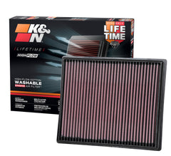 K&N front packaging showing model 33-5116 and fitment benefit