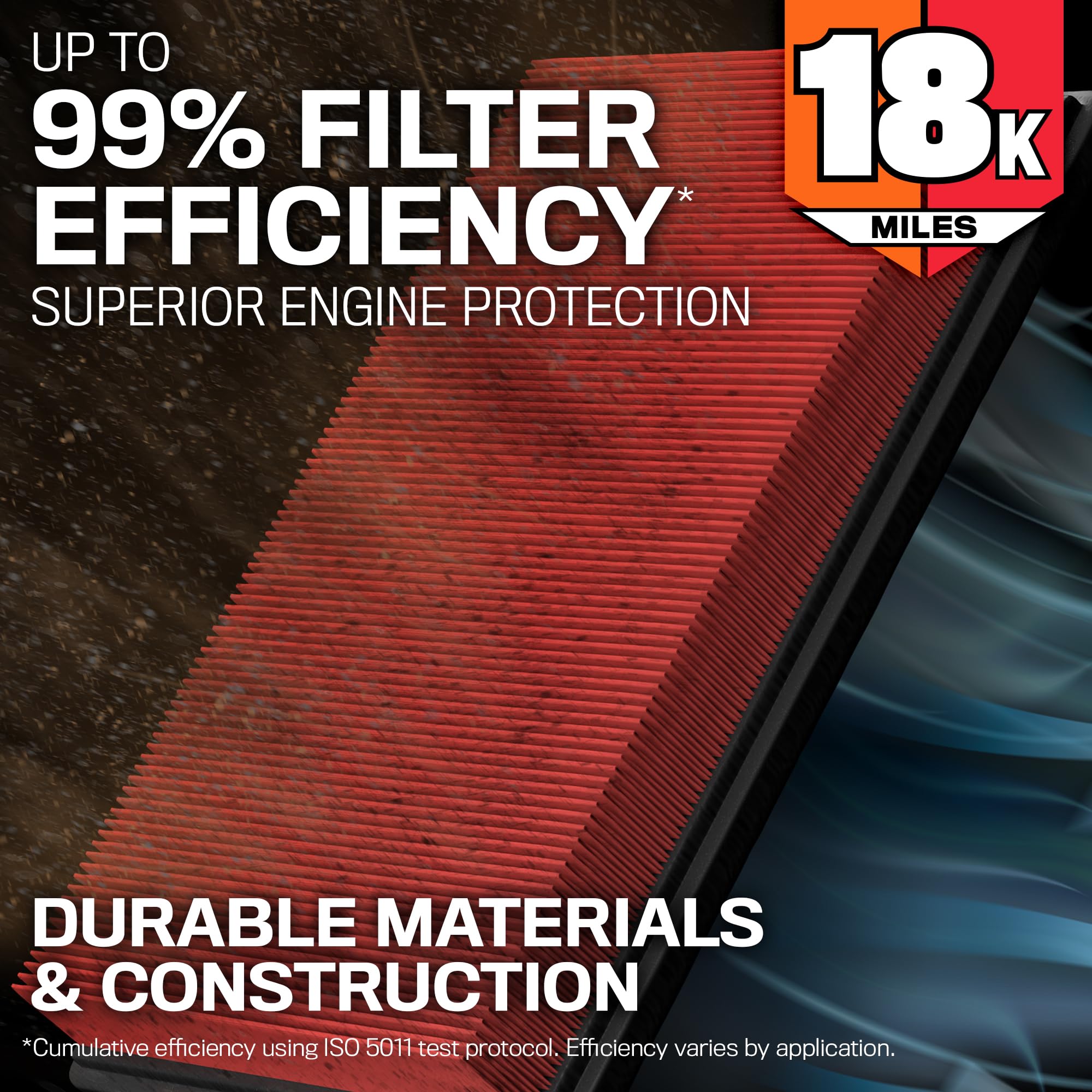 K&N filter installed in factory air box demonstrating easy tool-free replacement benefit
