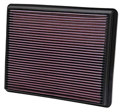 K&N filter installed in factory airbox demonstrating easy drop-in installation