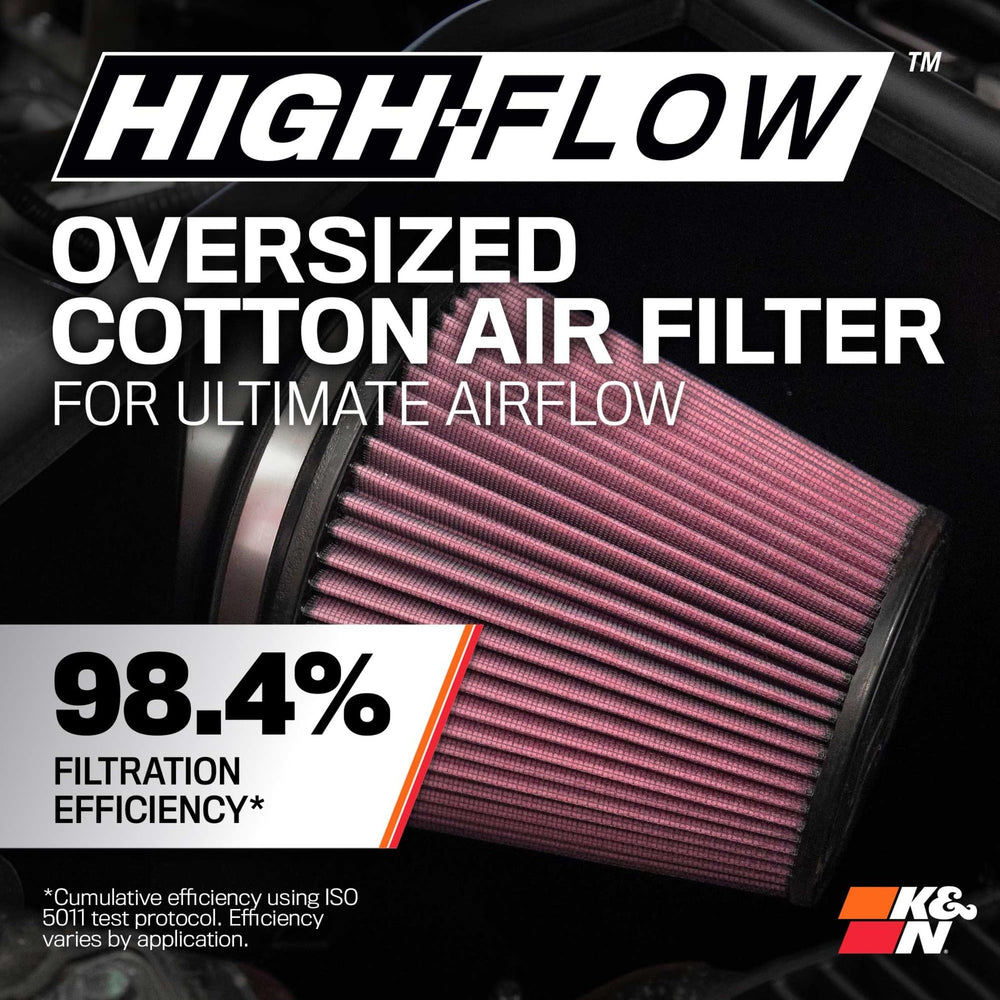 K&N smooth-bore intake tube texture improving airflow efficiency