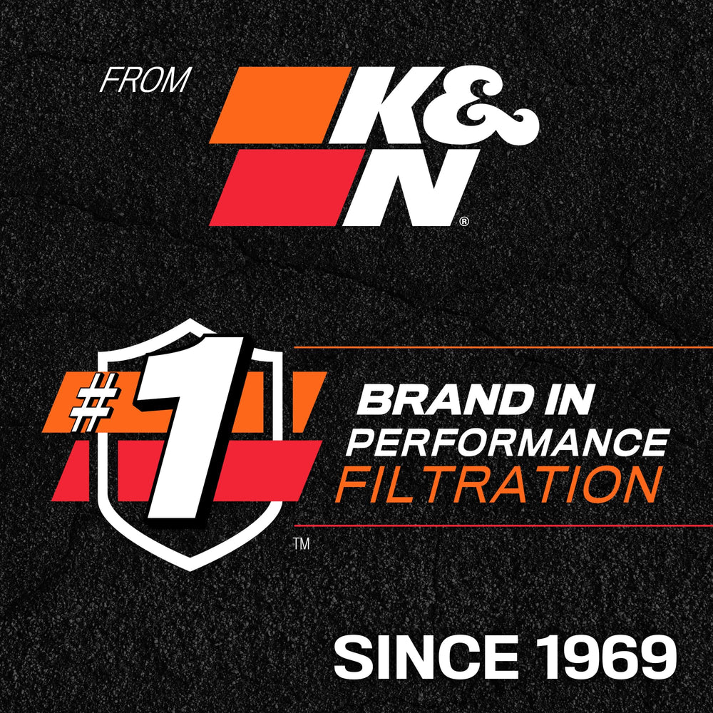 K&N KNA-2326 in a garage lifestyle scene conveying easy DIY replacement and reduced maintenance frequency
