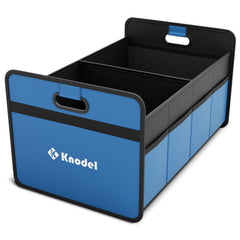 K KNODEL front view medium blue organizer showing compartments and tidy storage benefit