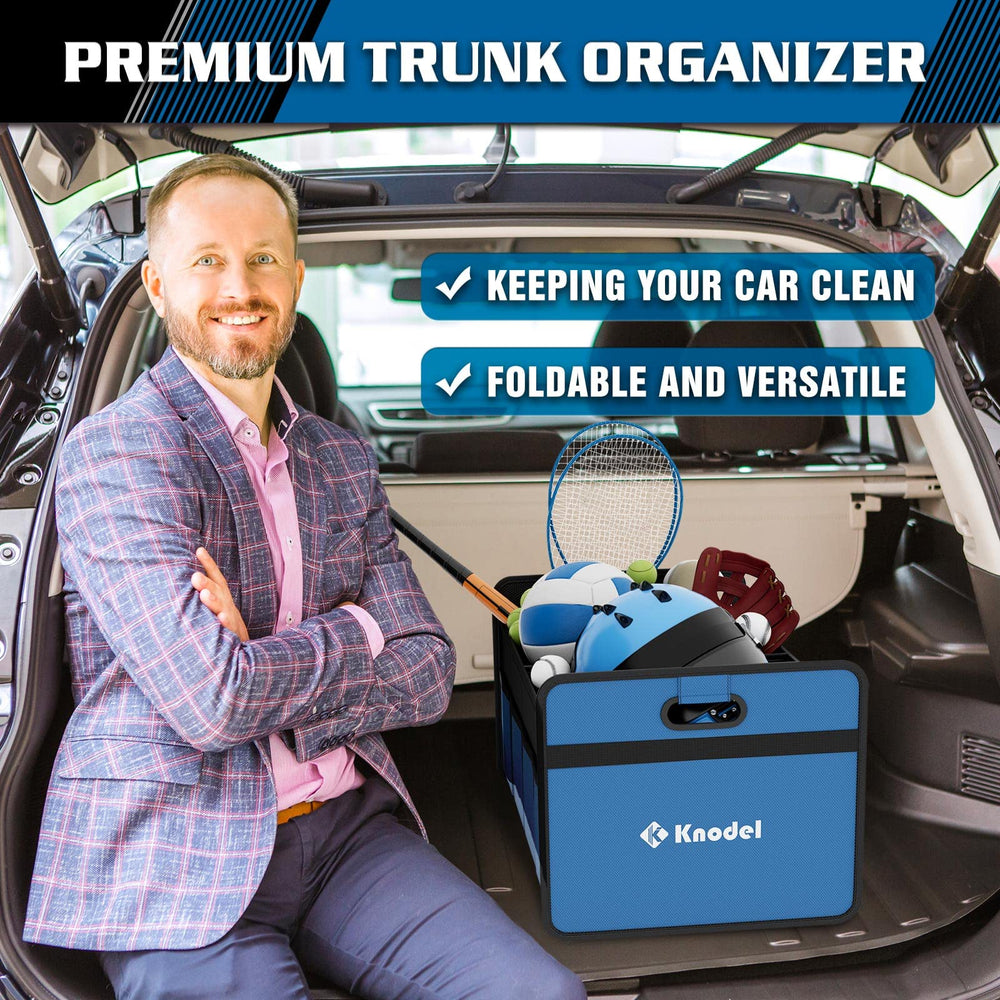 K KNODEL installed in SUV trunk demonstrating non-slip stability and space-saving