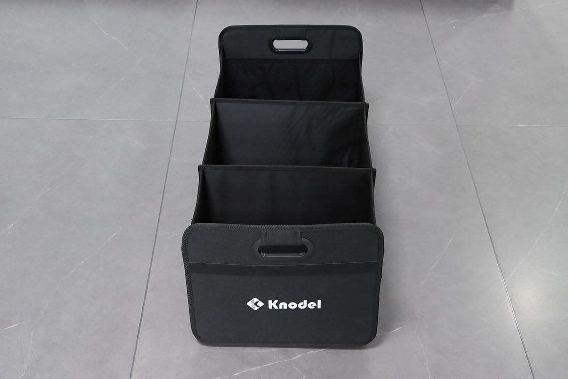K KNODEL side open view revealing three compartments for organized packing
