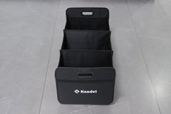 K KNODEL side open view revealing three compartments for organized packing