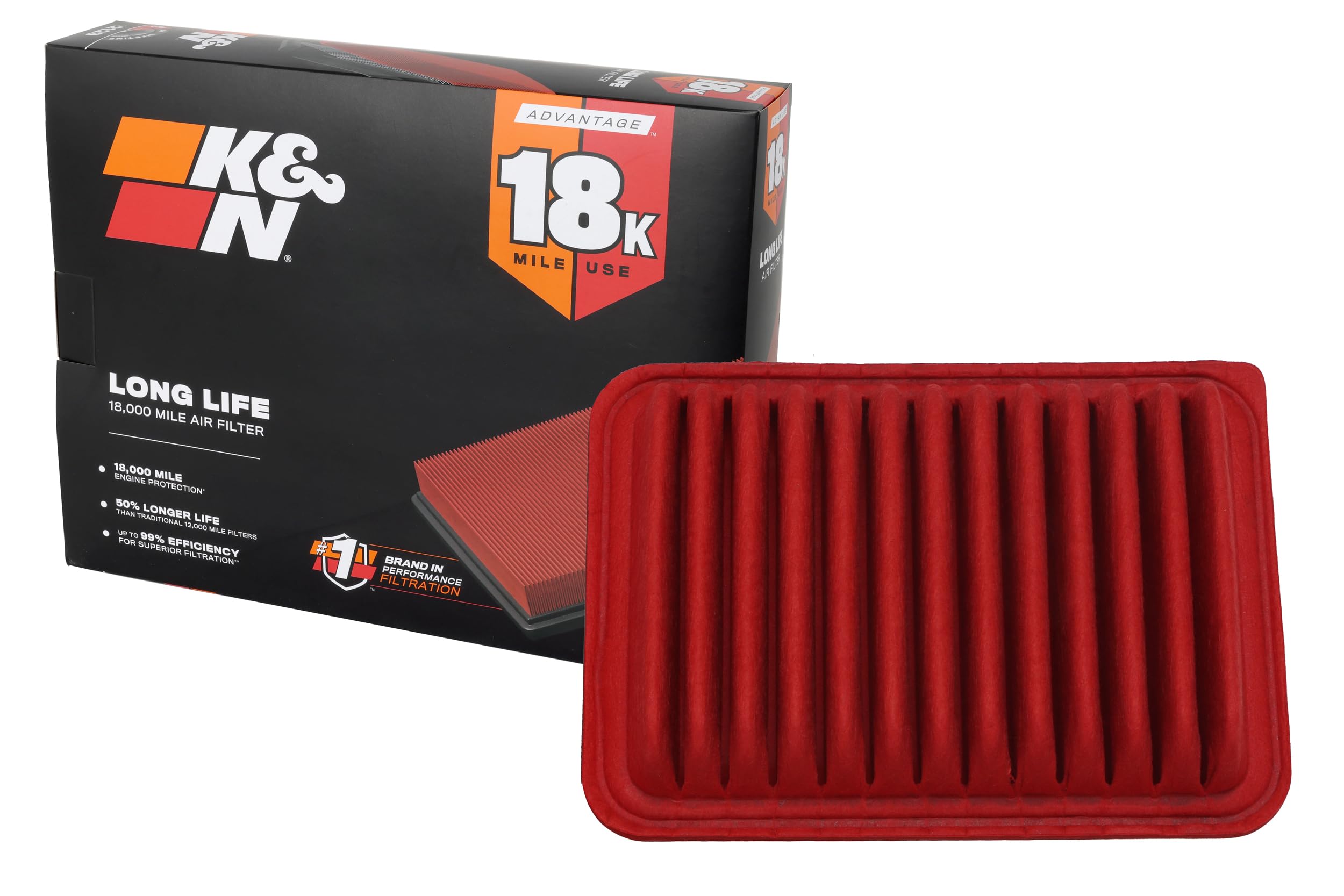 K&N KNA-2370 front view showing packaging and clear product ID for quick selection