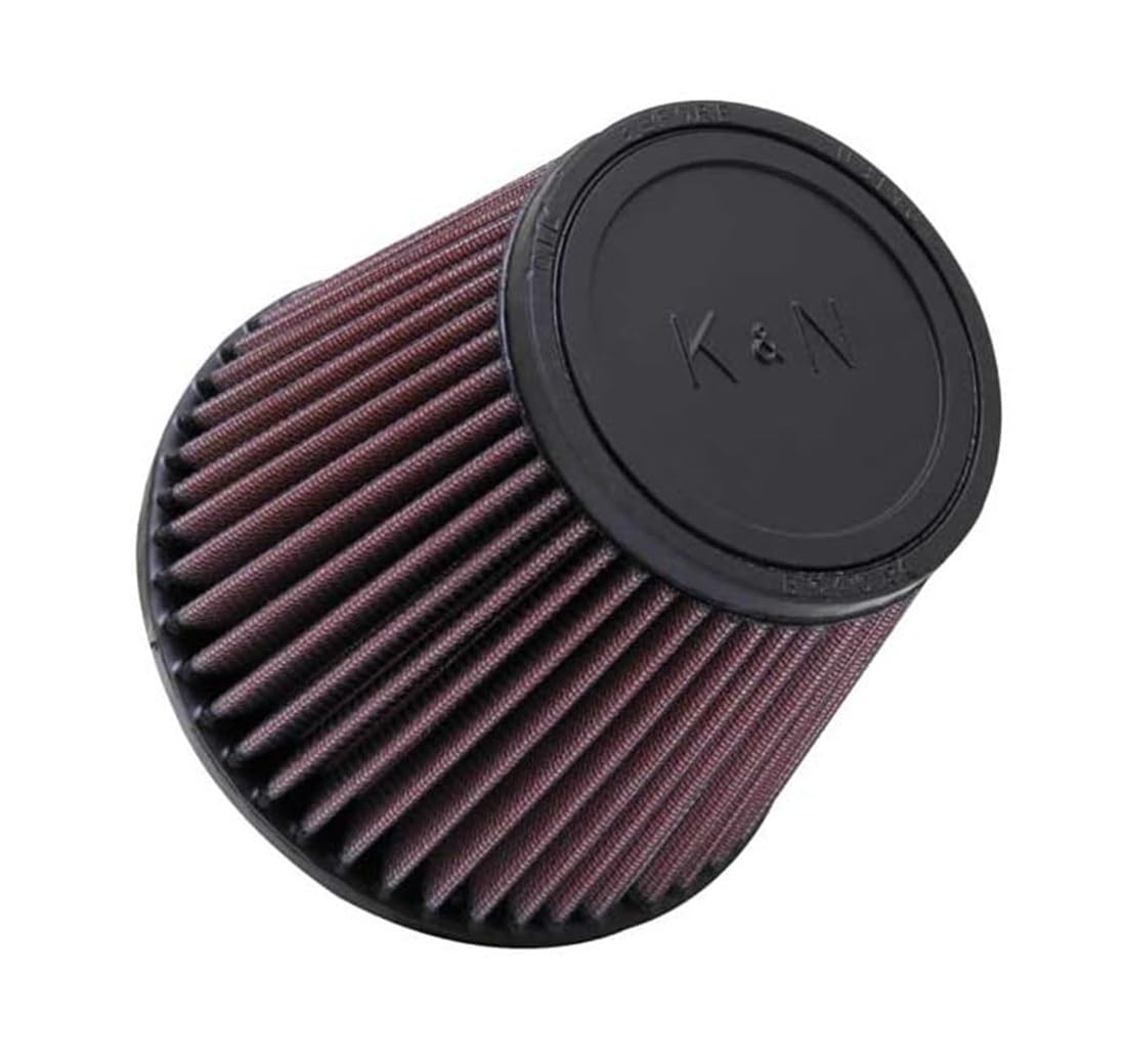 K&N RU-3580 front profile showing cone shape and airflow benefit
