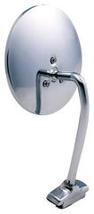K Source chrome clamp-on mirror front view shows clear reflection and quick install benefit