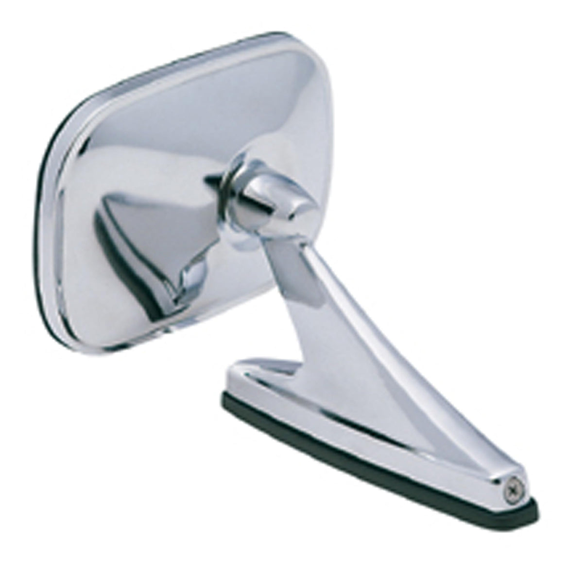 K Source chrome oblong mirror front view improves visibility and style