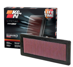K&N front packaging showing model 33-2936 and quick fit benefit