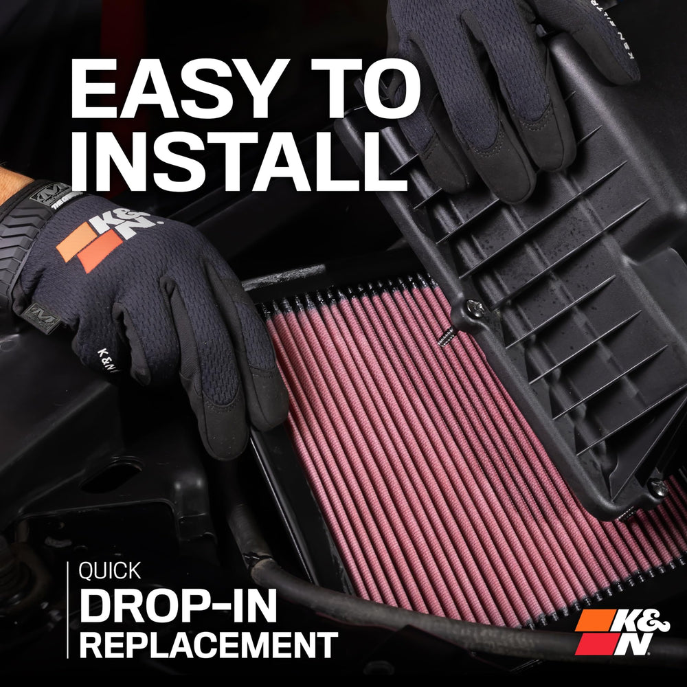 K&N lifestyle under-hood shot in vehicle showing real-world application benefit