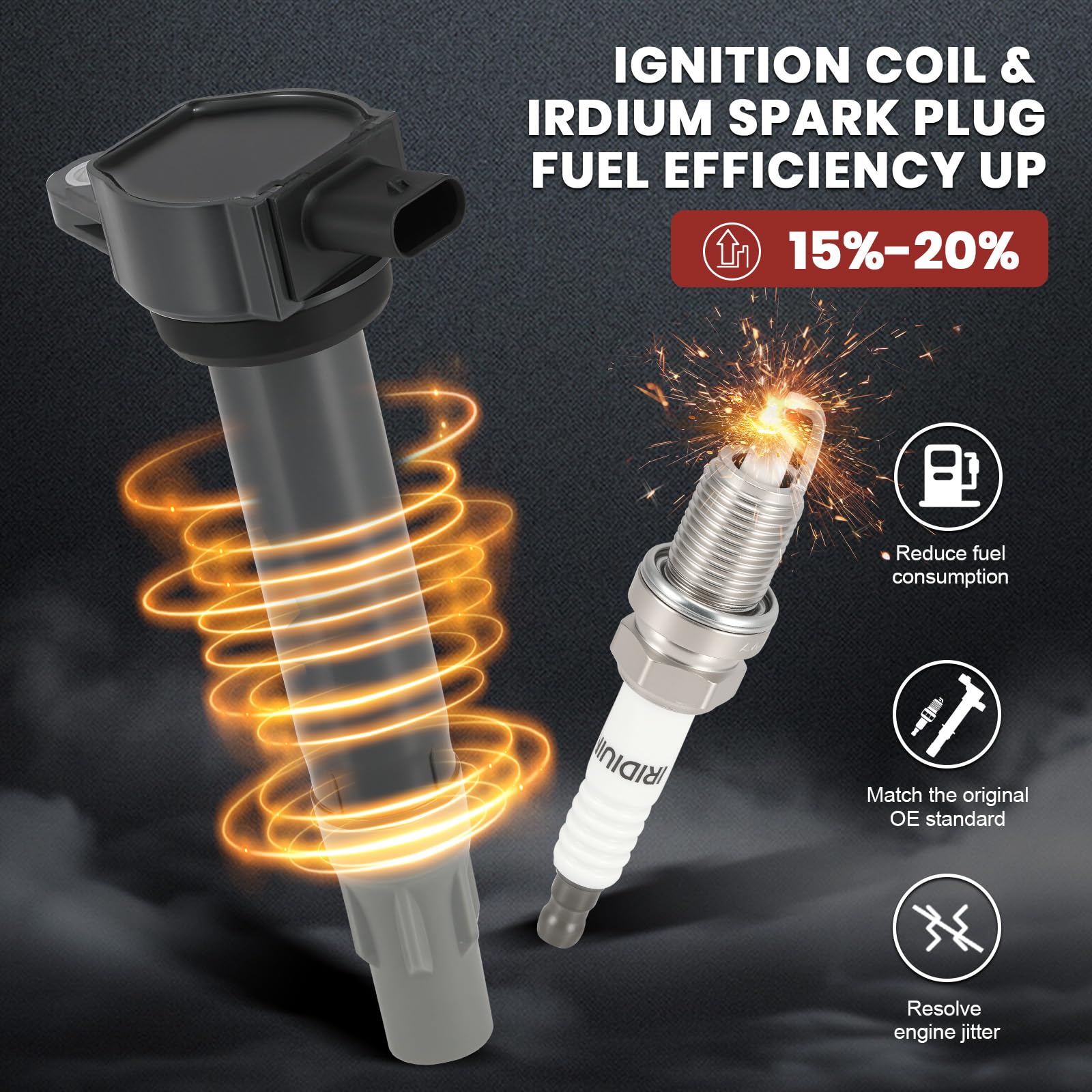 KacuYelin ignition coil installed on engine demonstrating restored ignition performance