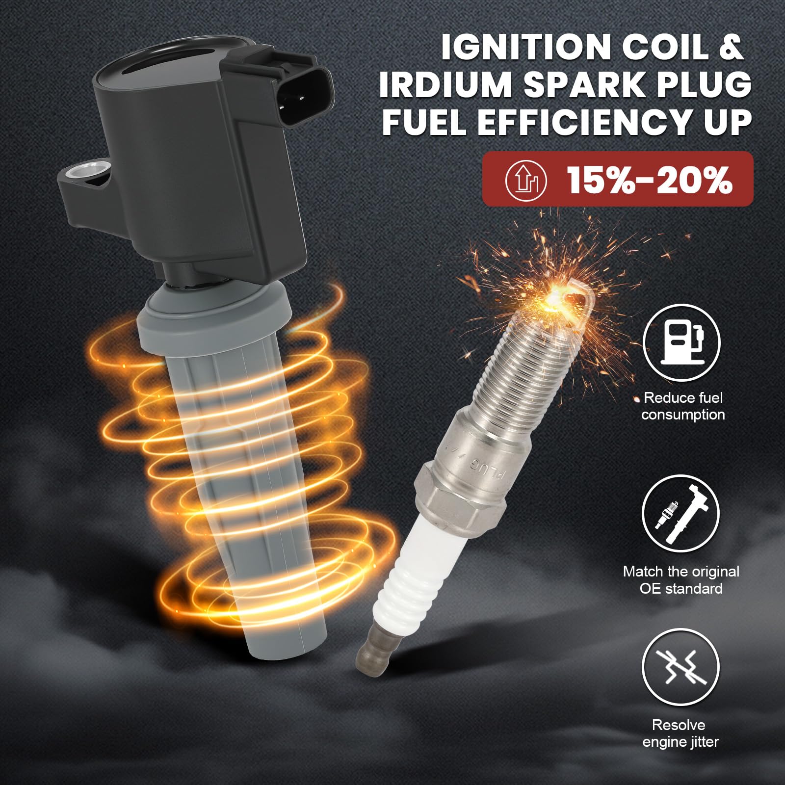 KacuYelin spark plug ceramic insulator texture demonstrating heat resistance