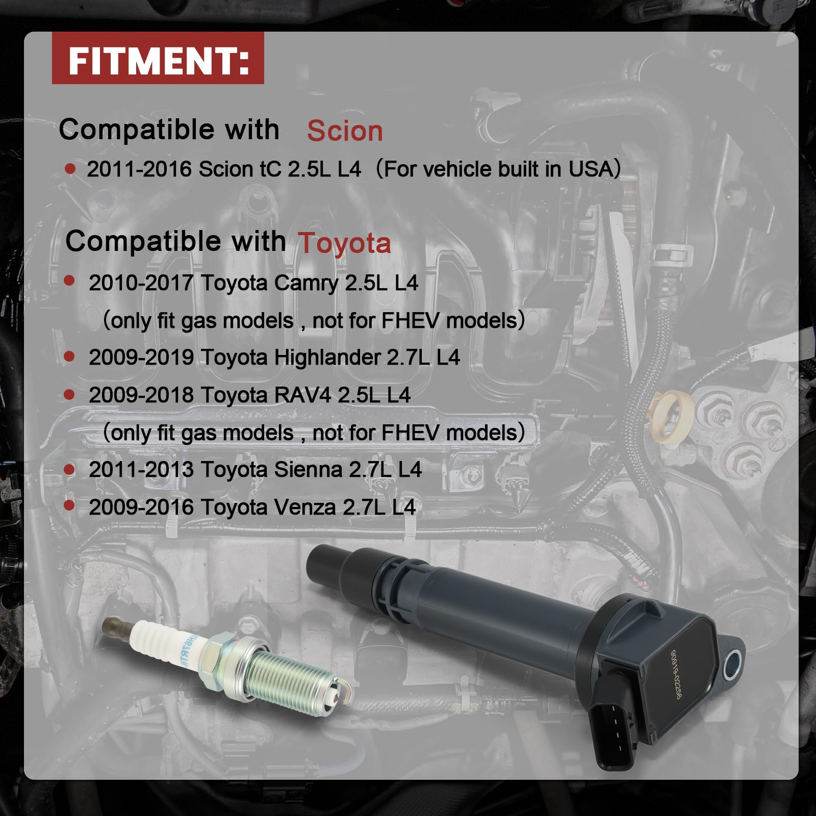 KacuYelin four double iridium spark plugs close-up showing precise electrode benefit