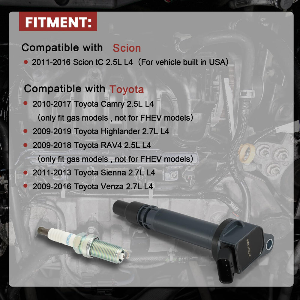 KacuYelin four double iridium spark plugs close-up showing precise electrode benefit