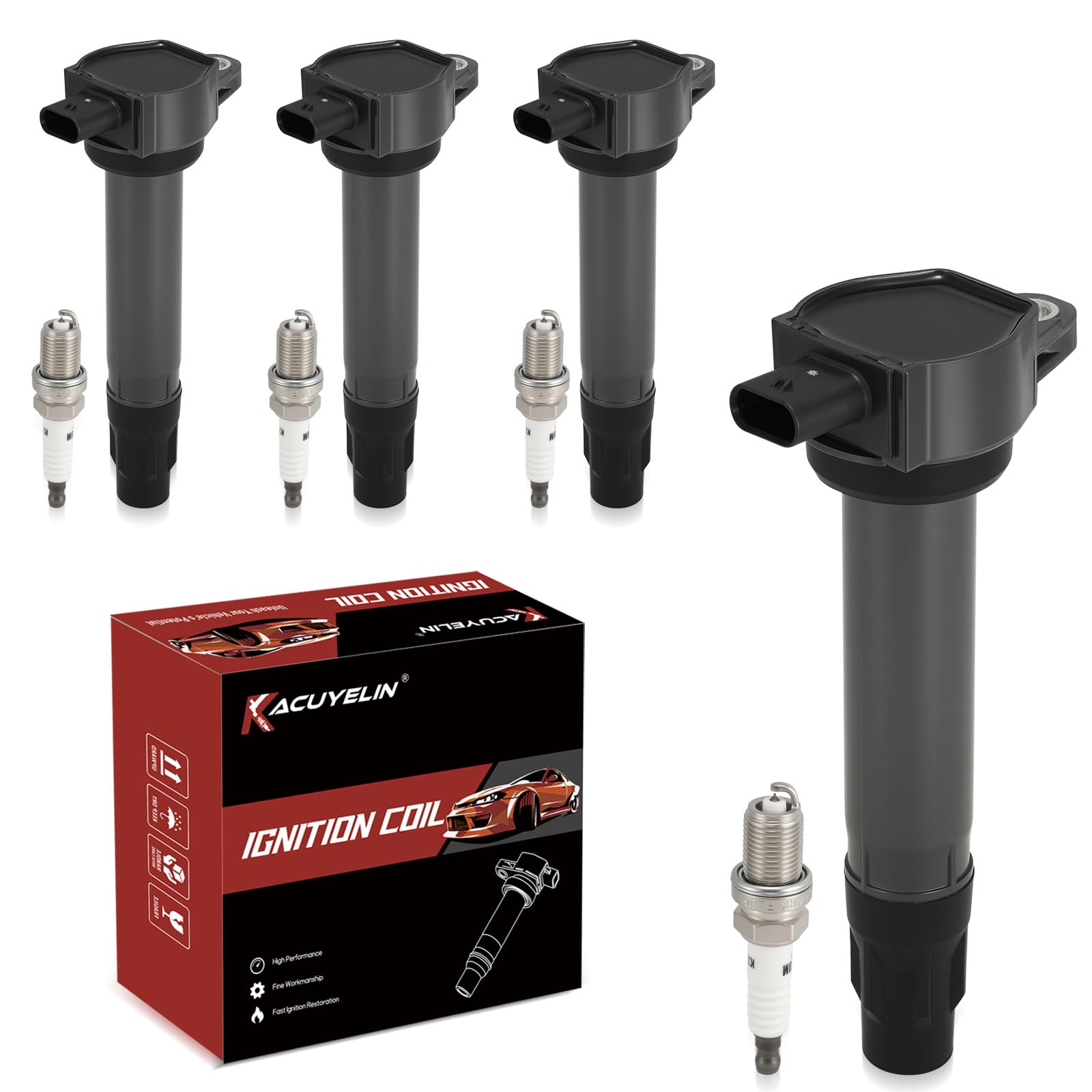 KacuYelin front packaging showing coil and plug kit benefiting easy identification
