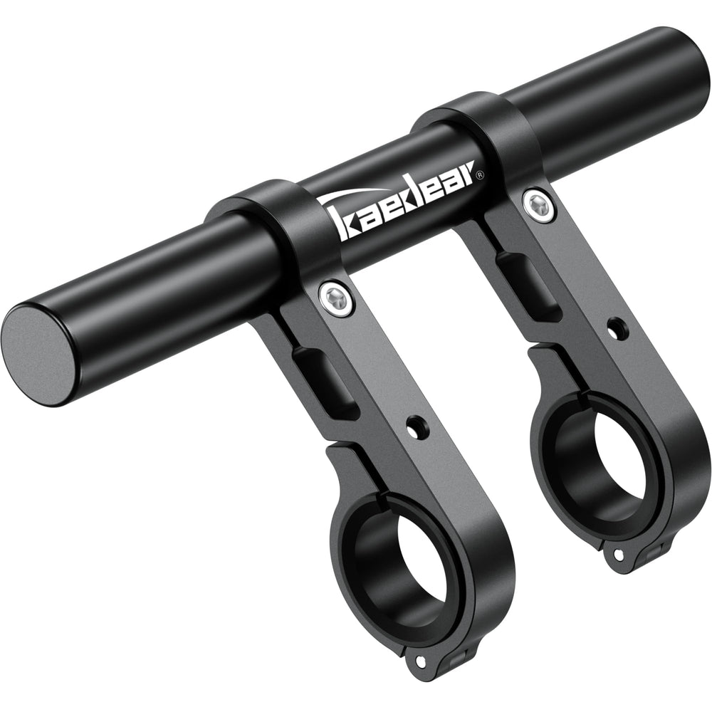 Kaedear clamp bar front view showing clean mount and discreet black finish for neat setup