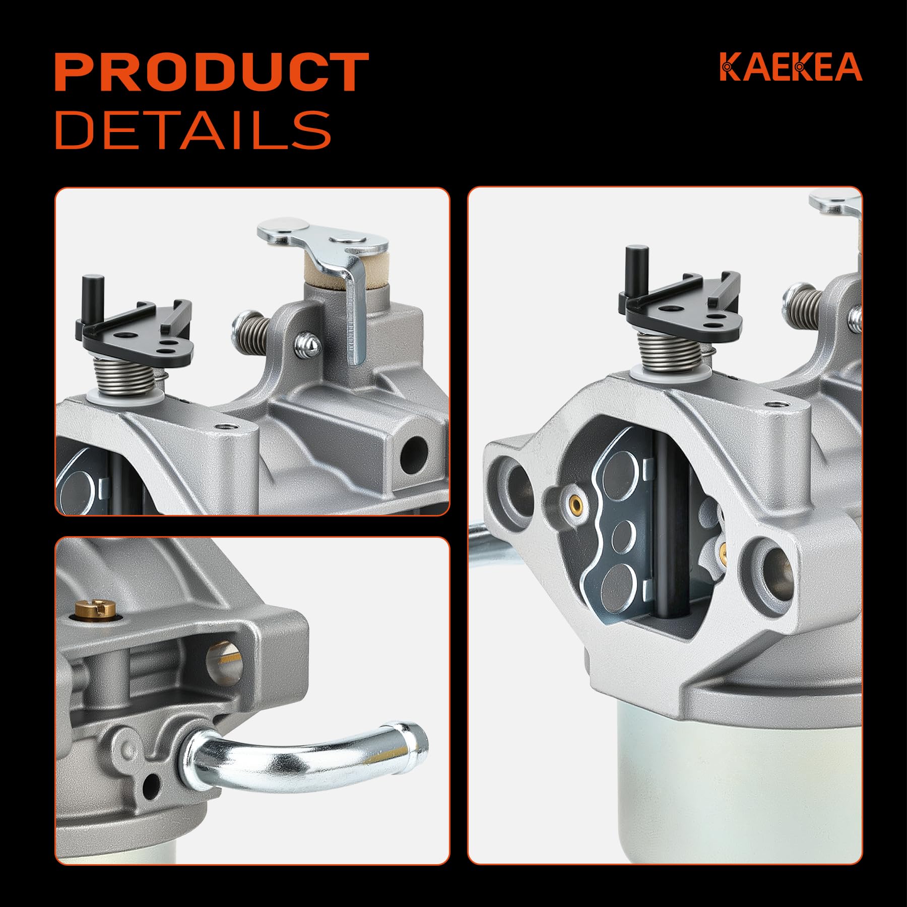 kaekea carburetor mounted on a Briggs & Stratton engine demonstrating fit