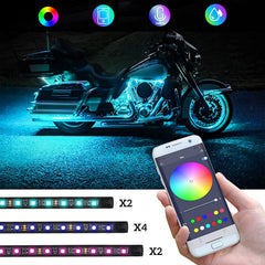 Kairiyard strips in use music-sync on night ride creating reactive lighting effects
