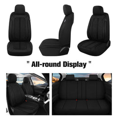 Kaisaatti rear seat installed overview demonstrating full-set coverage