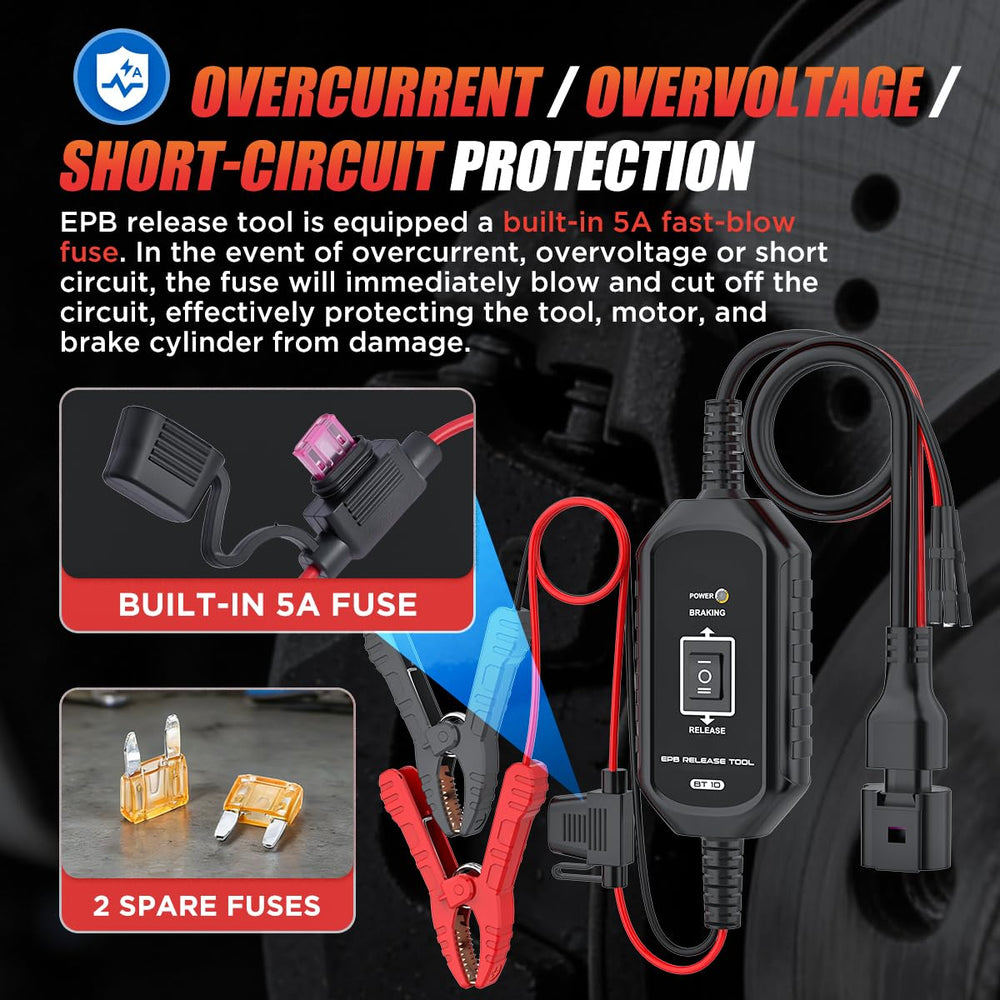 KAISAL tool fuse compartment with spare fuses highlighting electrical protection