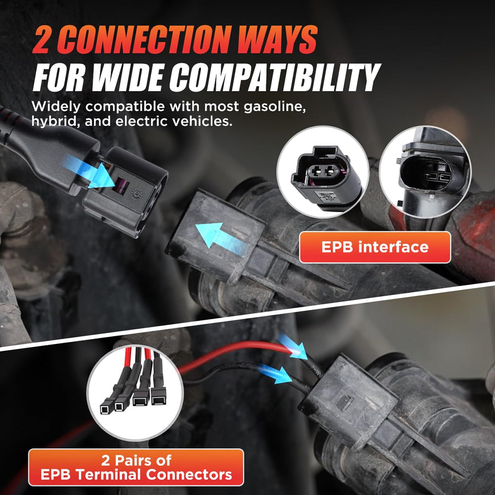 KAISAL EPB tool attached to brake caliper illustrating safe in-situ release