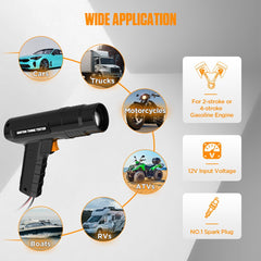 KAISAL inductive sensor clip attached to spark lead offering safe non-intrusive hookup