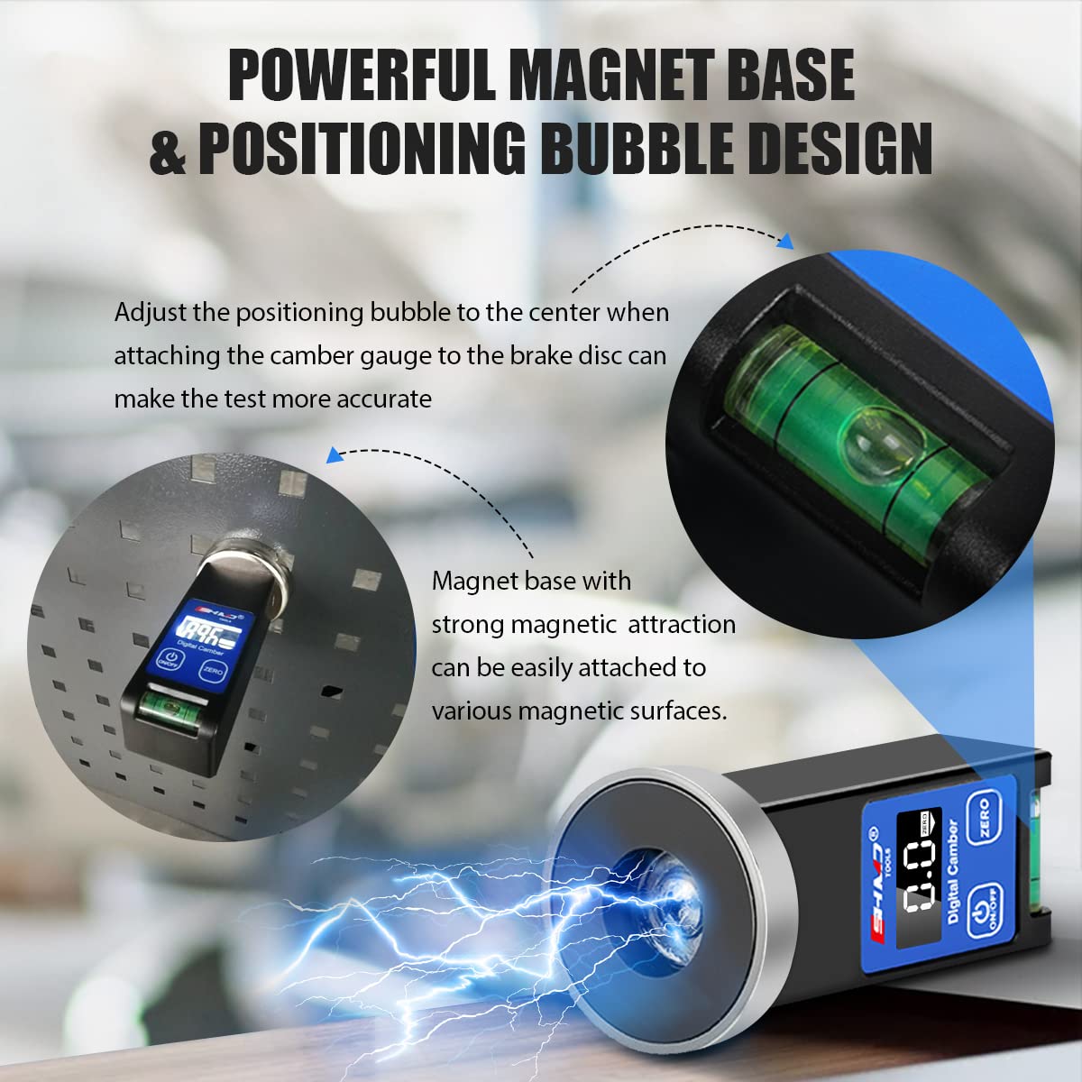 KAISAL zero reset key close-up enabling reference calibration and repeatable angle comparisons
