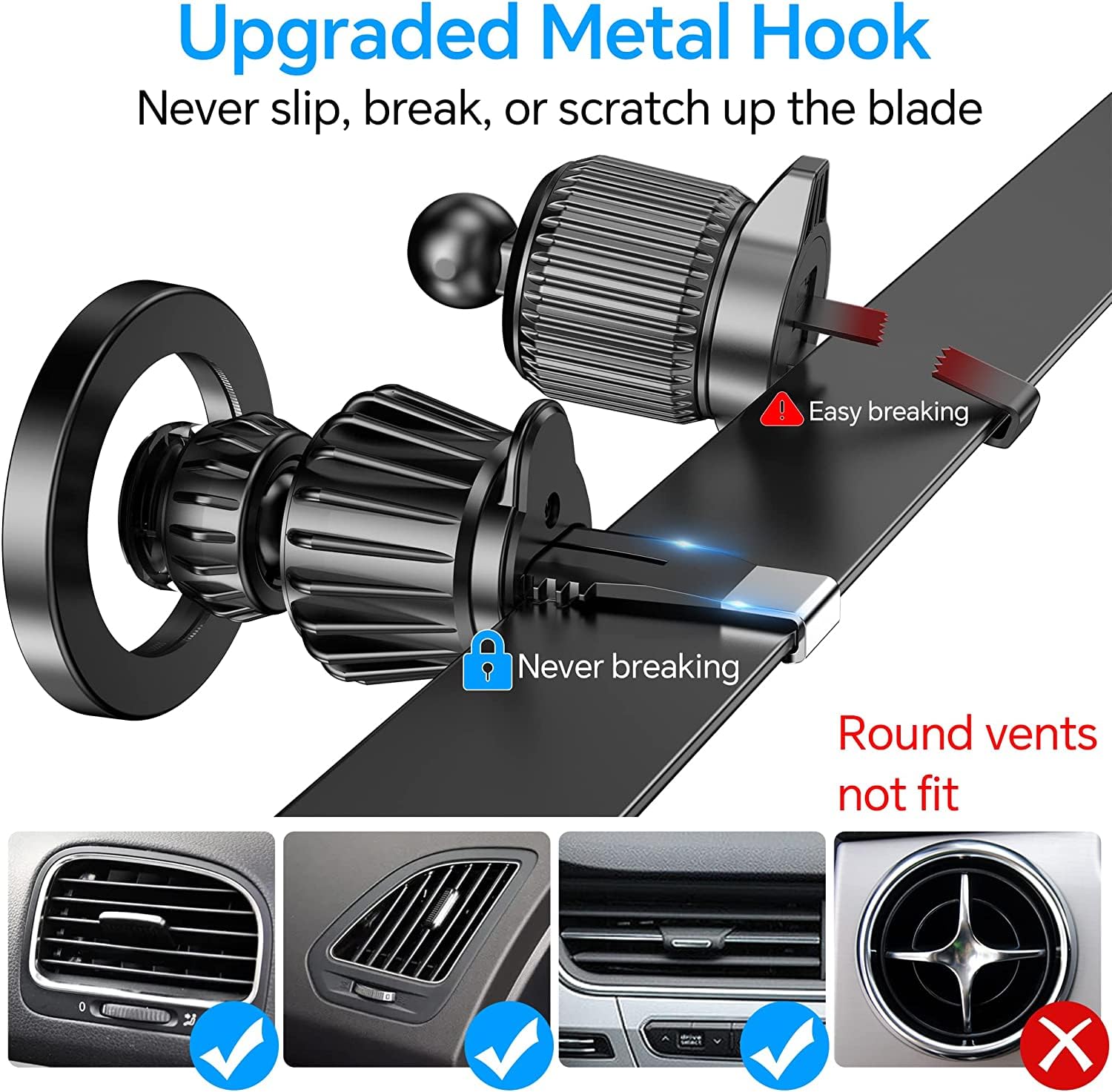 Kaistyle metal ring accessory pack to enable magnetic hold on Android