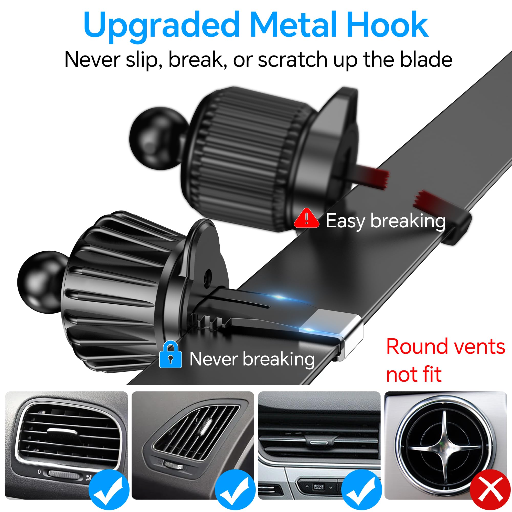 Kaistyle metal ring accessory shown separately enabling Android and non-MagSafe phones