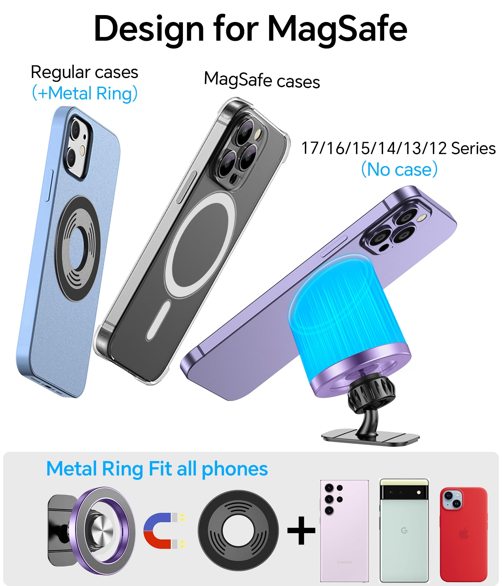 Kaistyle packaging with included metal rings showing compatibility benefit