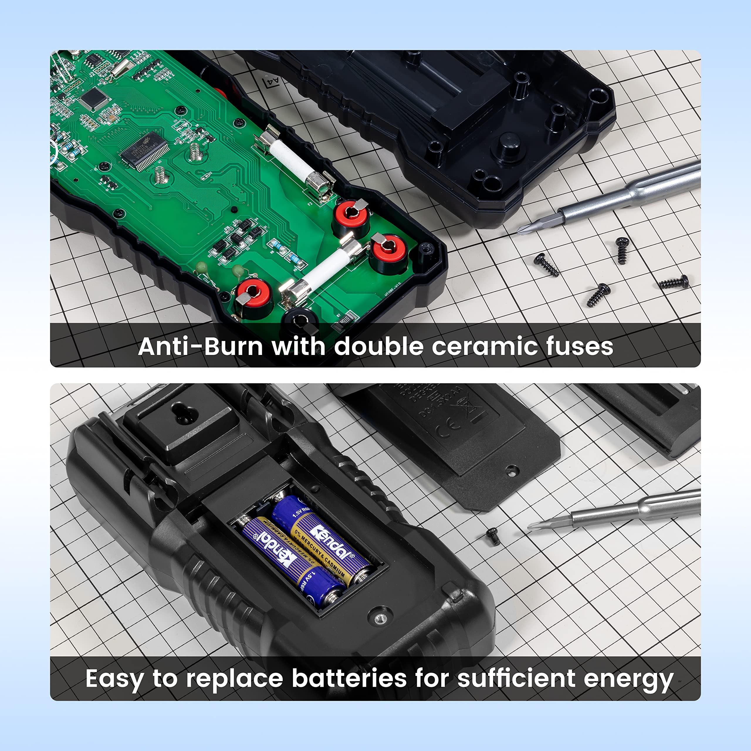 KAIWEETS non-contact voltage test on outlet for fast live-wire detection