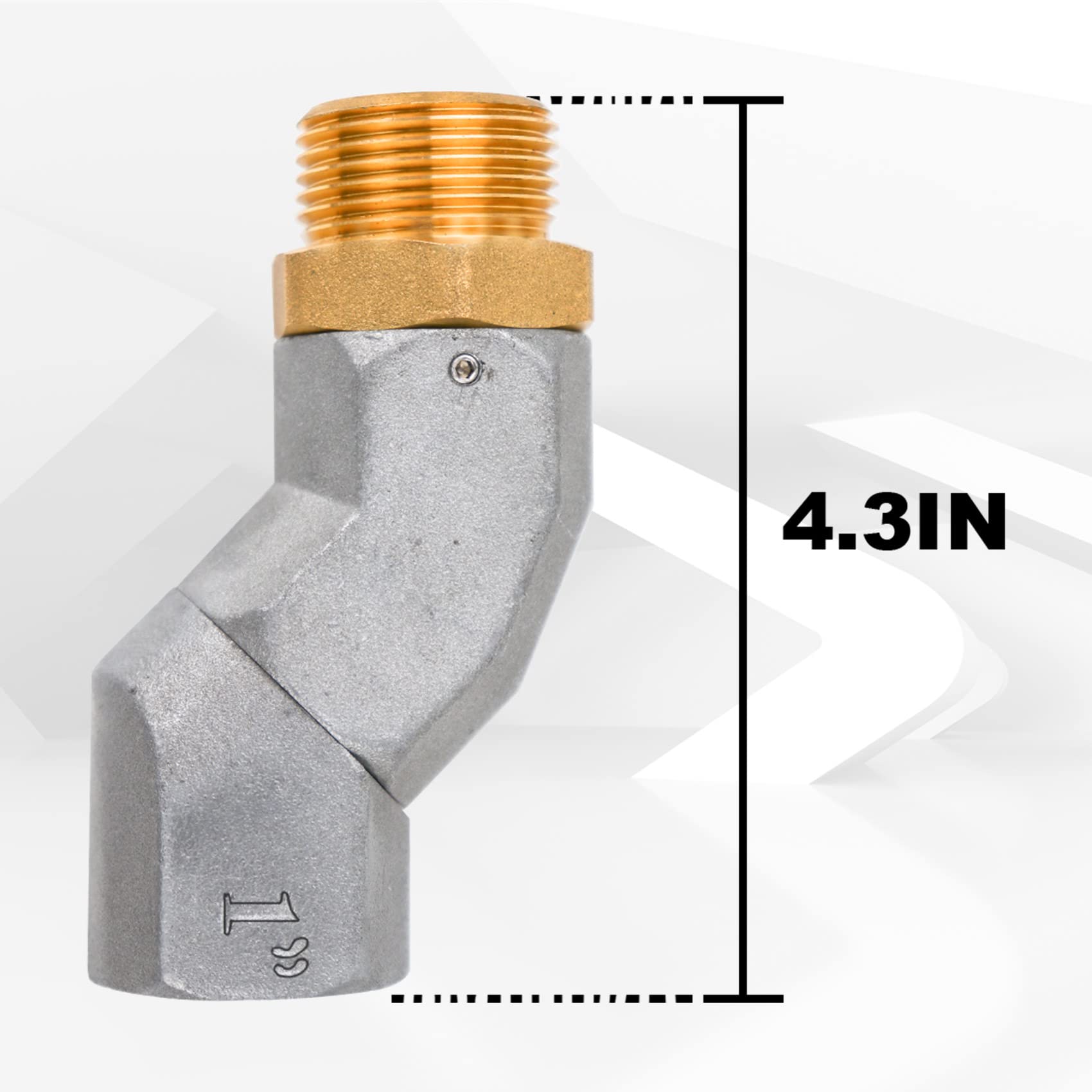 kalageen fuel swivel beside ruler showing scale for quick size verification and fit planning