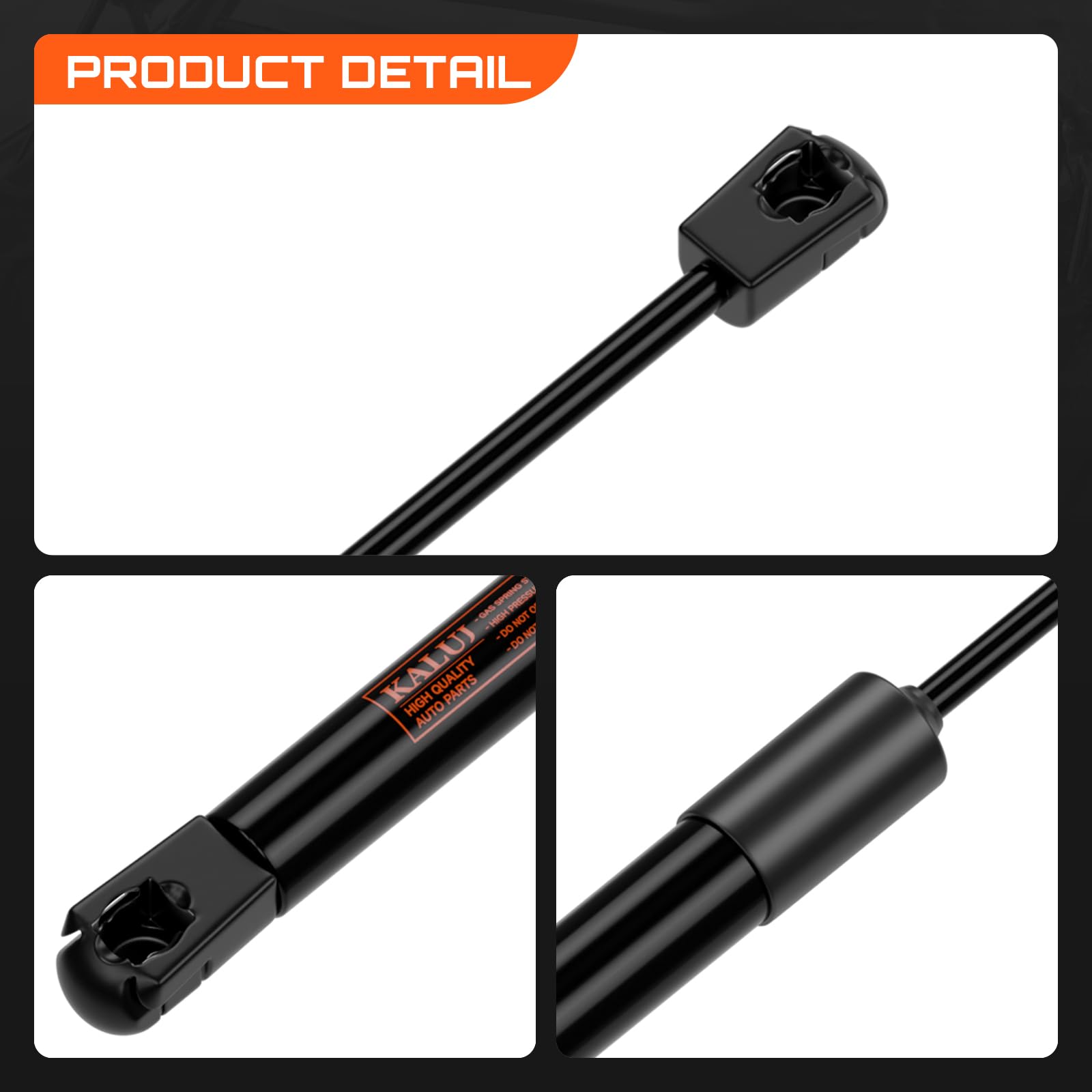 KALUJ chrome piston rod close-up showing smooth operation and low friction