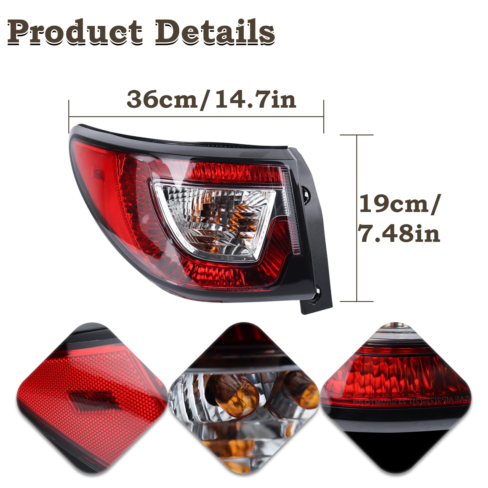 KAMDKI tail lights installed on a Chevy Traverse improving rear visibility