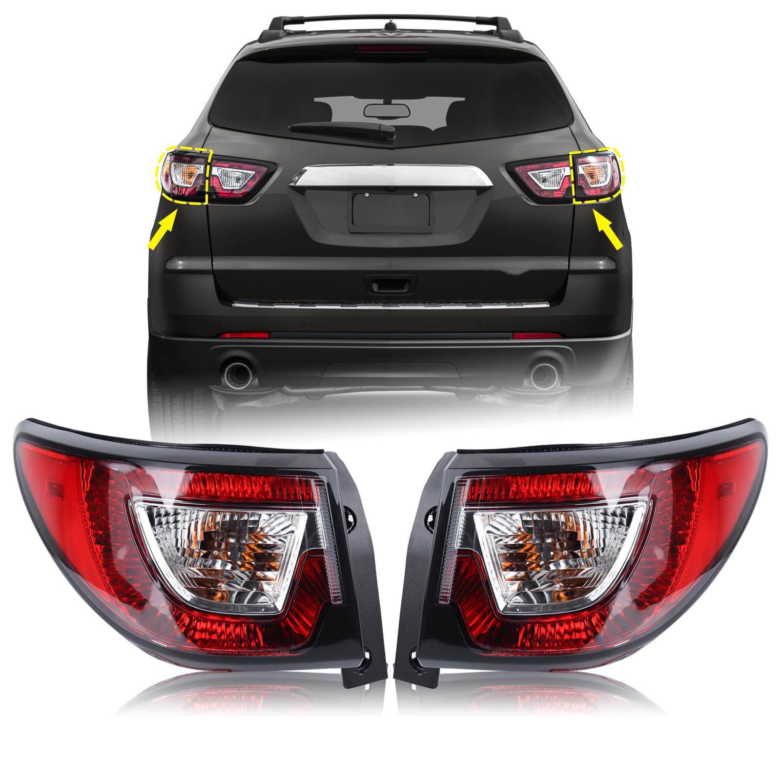 KAMDKI front view tail light assembly showing fit and finish for easy replacement